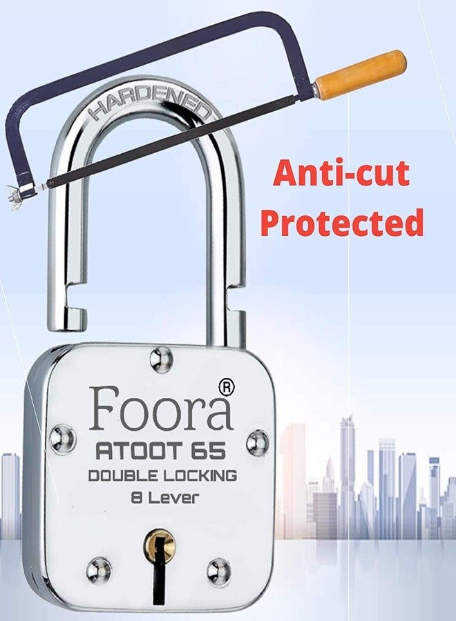 Foora Atoot 65 - Door Lock Set for Home & Shop | 2 Locks with Common Key | Same Key Lock Set(Common Key atoot 65) - Image 4